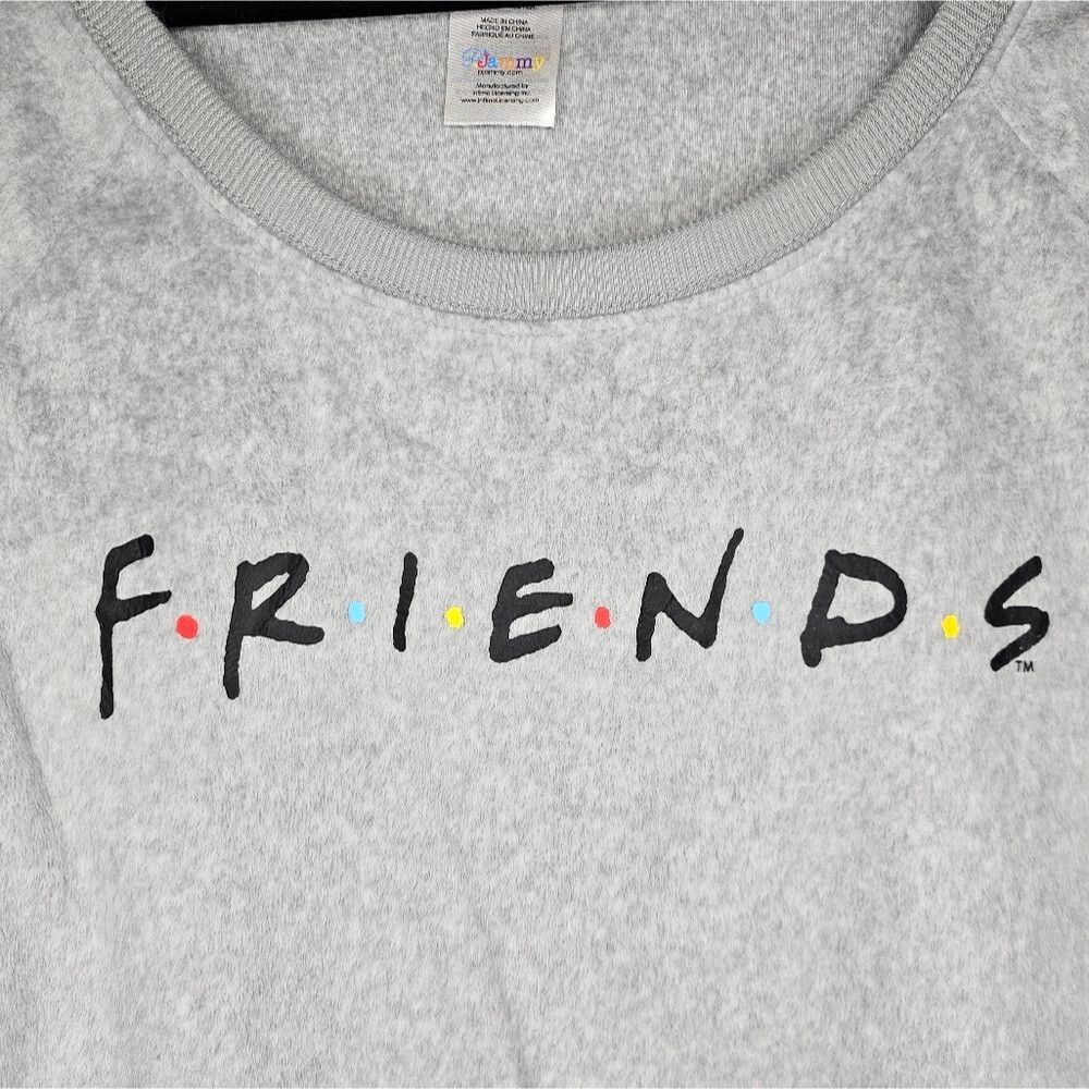 Neutral Soft Fleece Loungwear Retro Novelty Sweatshirt Friends Casual Top Sz XXL - Picture 4 of 7